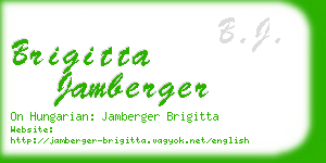 brigitta jamberger business card